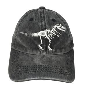 Skeleton Dinosaur Slideback Baseball Cap Gray One Size Adjustable 6 Panel Aldeal